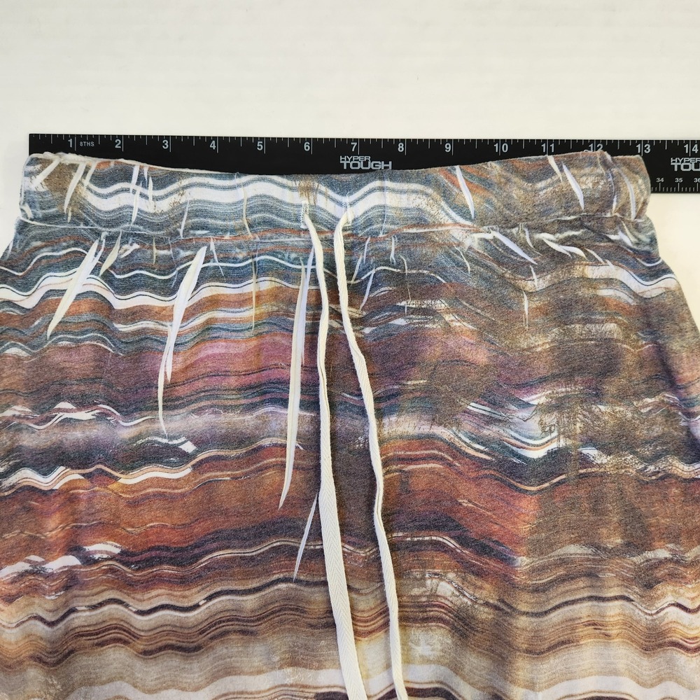 Aventura Americana Womens S Wavy Abstract Print Jersey A-Line Mini Skirt Brown S - Picture 4 of 7